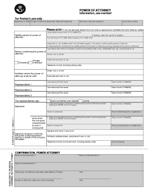 Power of Attorney for Posten