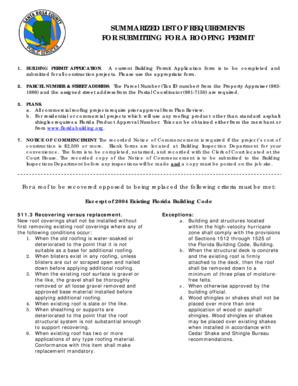 Florida Roofing Permit Application