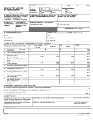 Request for Advance Form 80-R0183