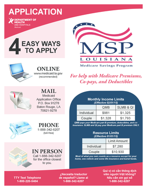 Louisiana Medicare Savings Program Application