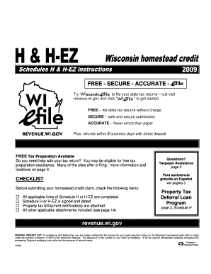 Wisconsin Homestead Credit Claim Form