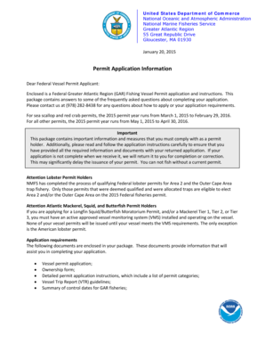 Greater Atlantic Region Federal Fisheries Permit Application