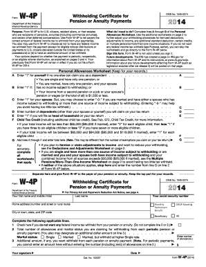 Form W-4P Withholding Certificate for Pension or Annuity Payments