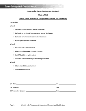 Career Development Workbook