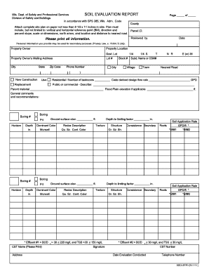 Wisconsin Soil Evaluation Report