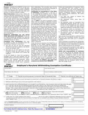Maryland Employee Withholding Exemption Certificate