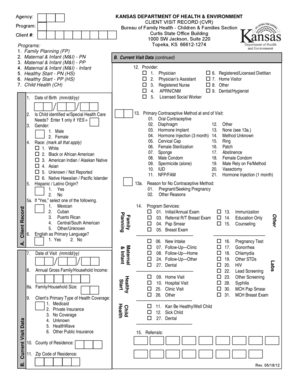 Kansas Client Visit Record Form