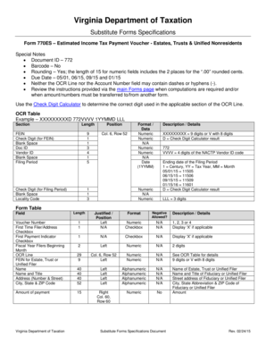 Virginia Form 770ES Estimated Income Tax Payment Voucher