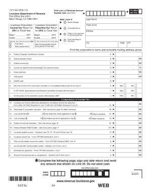 Louisiana Corporation Income Tax Return