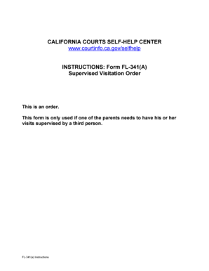 California Supervised Visitation Order