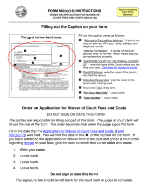 Order on Application for Waiver of Court Fees and Costs