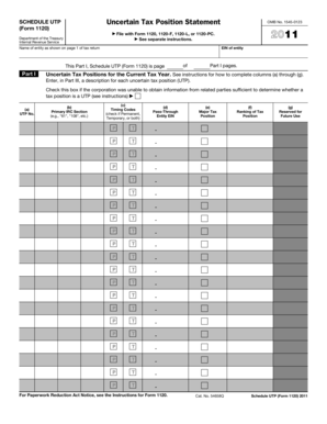 Schedule UTP Form 1120