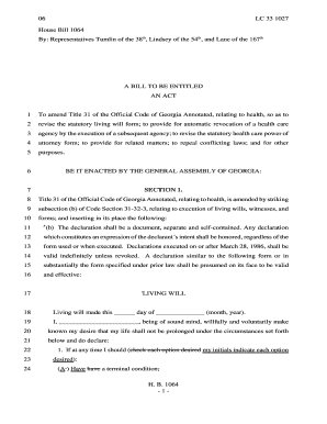 Georgia Living Will and Health Care Power of Attorney Forms