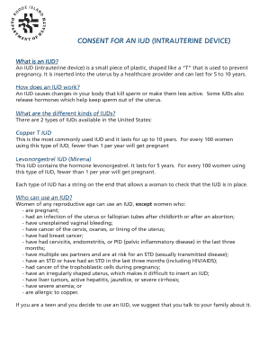 IUD Consent Form