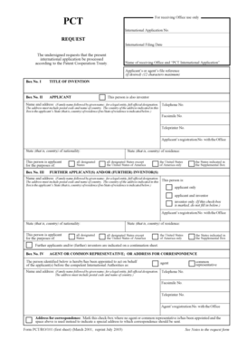 PCT International Application Form