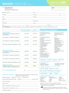 DMA2013 Conference Registration Form