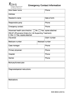 Emergency Contact Information Form