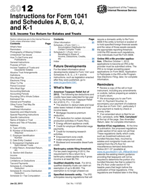 Instructions for Form 1041