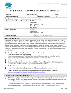 California Labor Compliance Prejob Checklist