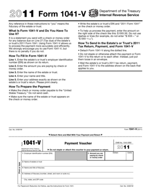 2011 Form 1041-V Payment Voucher