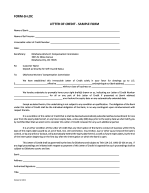 si letter sample form