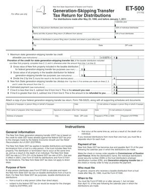 New York State Generation-Skipping Transfer Tax Return
