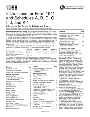 Form 1041 Instructions