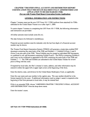 Chapter 7 Trustee's Final Account and Distribution Report