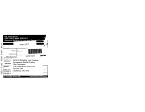 USPS Certified Mail Receipt