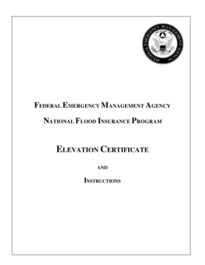 National Flood Insurance Program Elevation Certificate