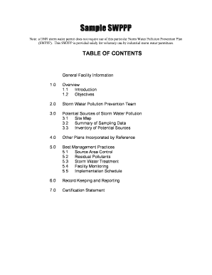 Storm Water Pollution Prevention Plan