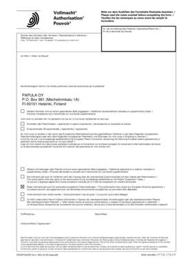 European Patent Authorization Form