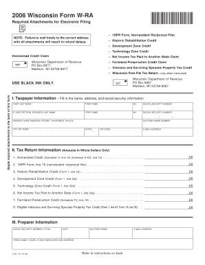 Wisconsin Form W-RA 2006