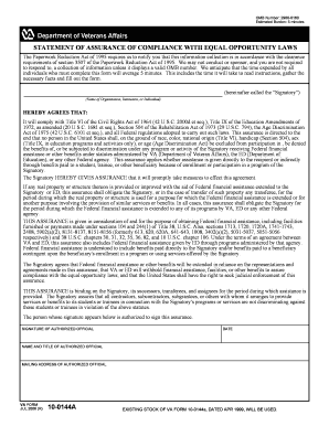 Statement of Assurance of Compliance with Equal Opportunity Laws