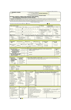 2009 Emergency Department Patient Record