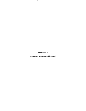 Coastal Assessment Form