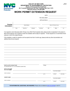 New York Work Permit Extension Request