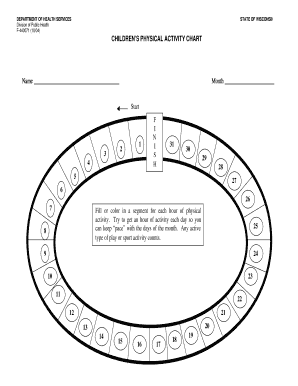 Children's Physical Activity Chart