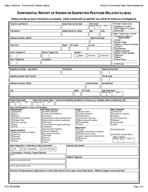 California Pesticide-Related Illness Report