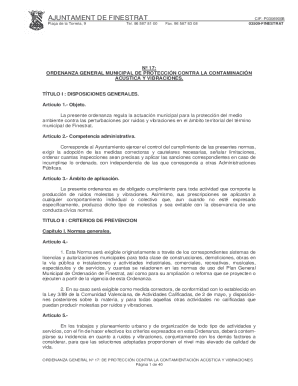 Ordenanza de Proteccin contra la Contaminacin Acstica y ...
