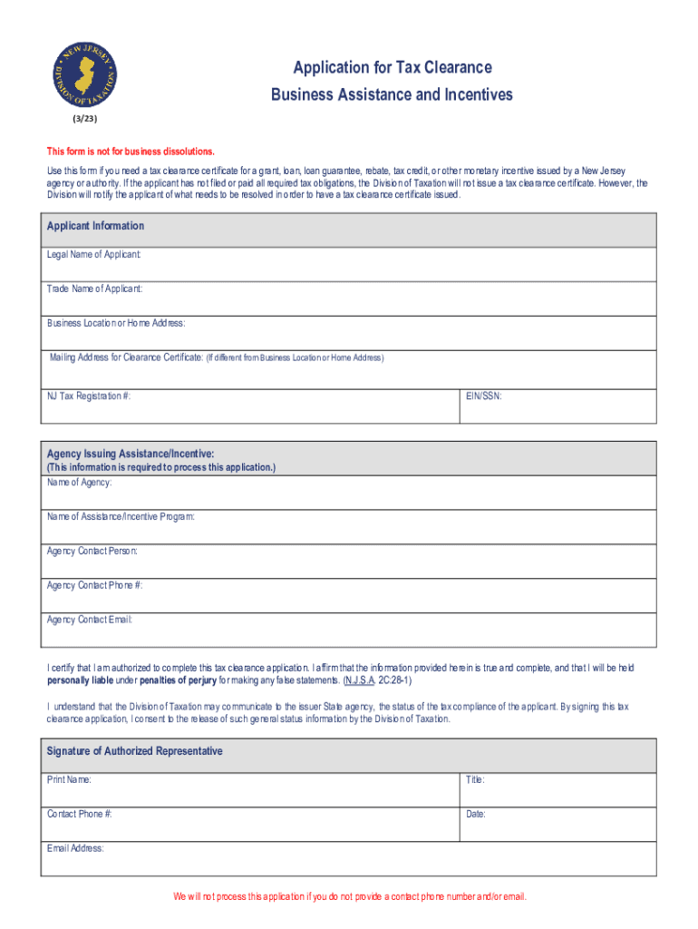 Securing your Tax Clearance Certificate Preview on Page 1