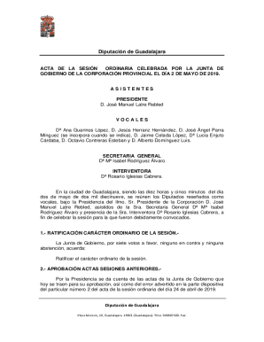 Acta junta de gobierno local