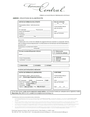 Elaboracin e control de calidade de frmulas maxistrais
