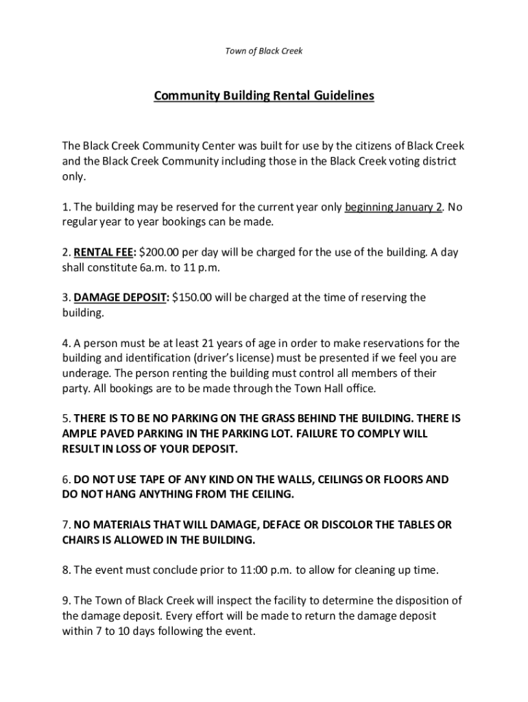 Fillable Online Town of Black Creek, North Carolina in Wilson CountyA