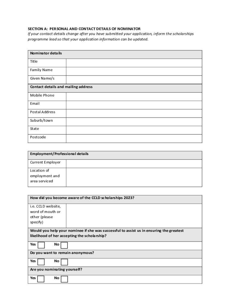 Fillable Online 2023 Channel Country Ladies Day Scholarships ...