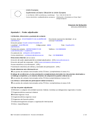 Anuncio de licitacin - Suministro de material diverso de ...