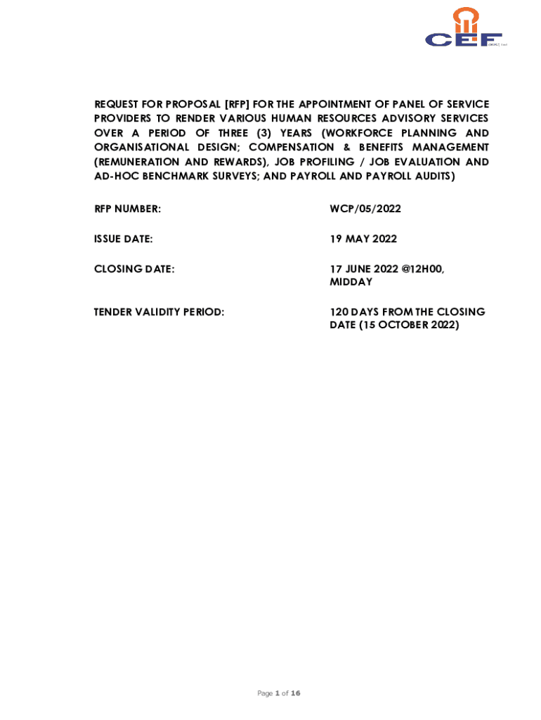 Fillable Online RequestforProposalHumanResourcesStrategy Fax