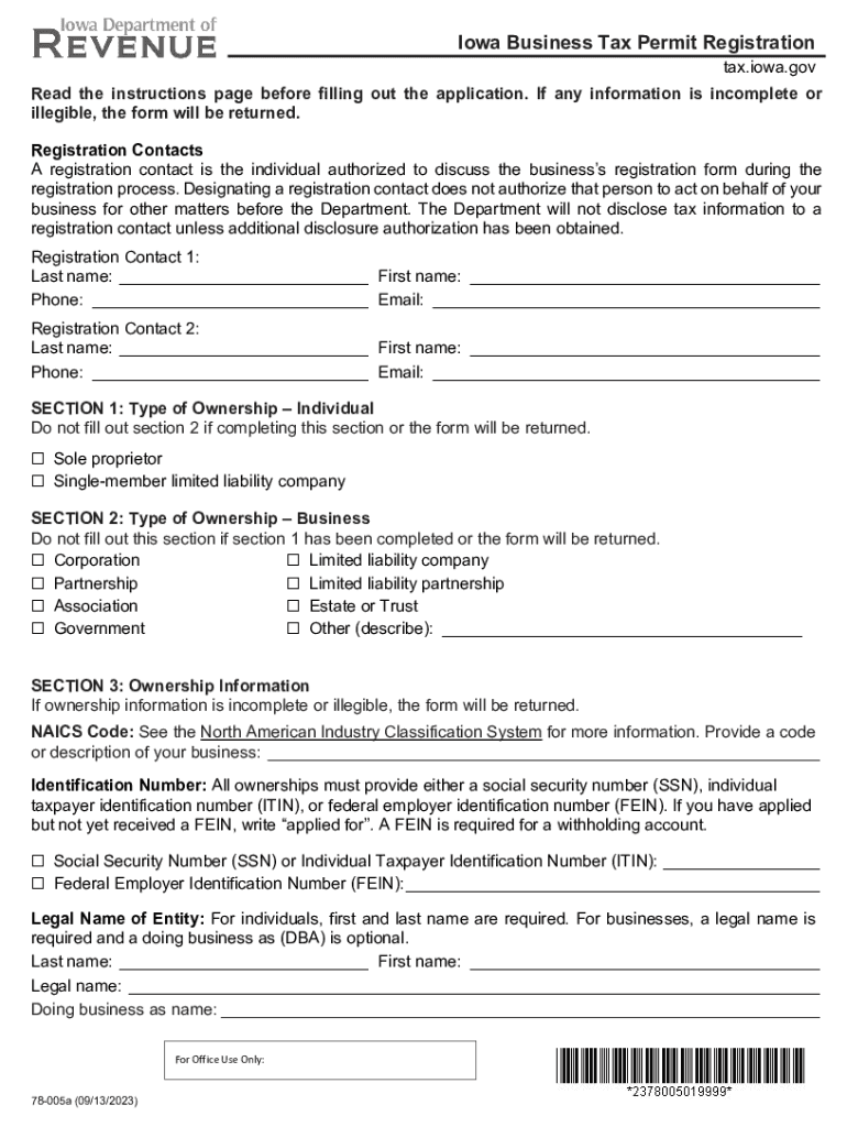 Fillable Online How to Register for a Sales Tax Permit in Iowa Fax