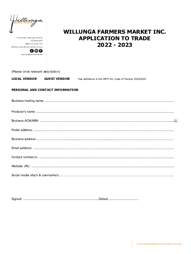 Fillable Online forward farmers market vendor rules and regulations Fax