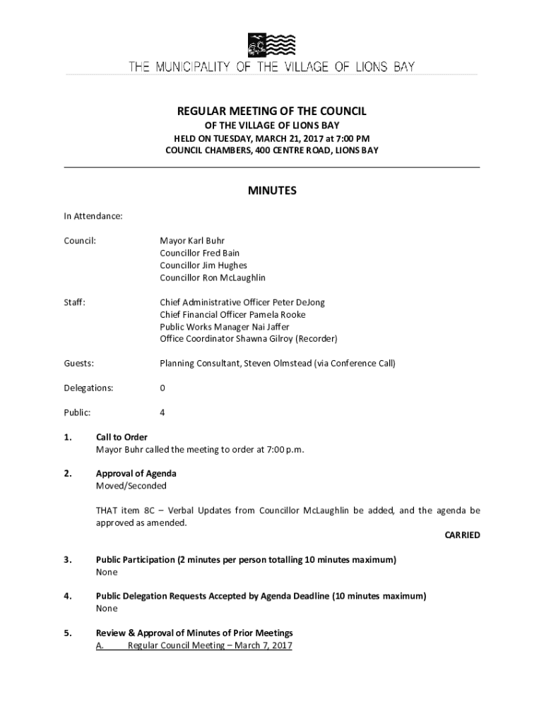 Fillable Online Lions Bay's Public Works Manager responds to resident